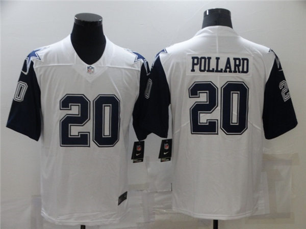Mens Dallas Cowboys #20 Tony Pollard Nike White Color Rush Legend Player Jersey