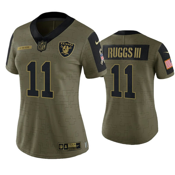 Womens Las Vegas Raiders #11 Henry Ruggs III Nike Olive 2021 Salute To Service Jersey