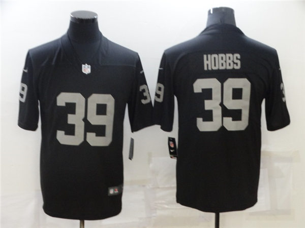 Mens Las Vegas Raiders #39 Nate Hobbs Nike Black Vapor Limited Jersey  