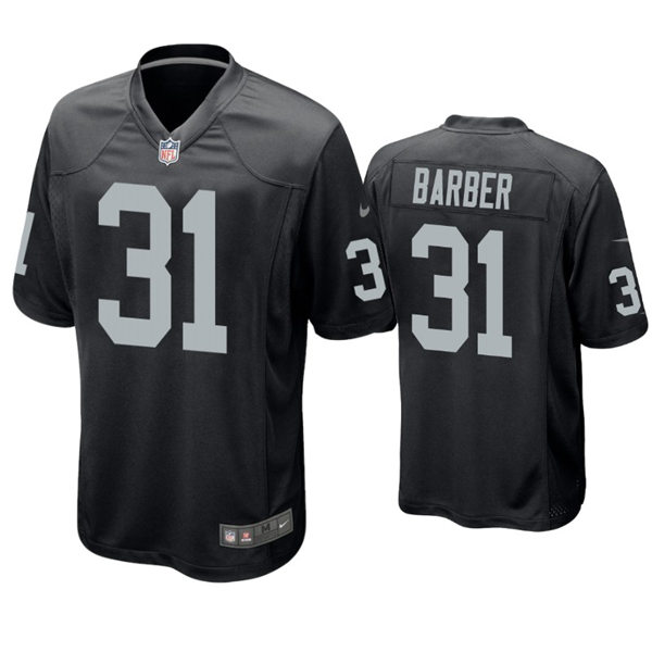 Mens Las Vegas Raiders #31 Peyton Barber Nike Black Vapor Limited Jersey  