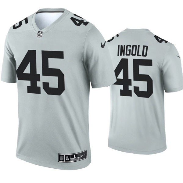 Mens Las Vegas Raiders #45 Alec Ingold Nike Silver Inverted Legend Jersey