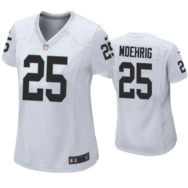 Womens Las Vegas Raiders #25 Trevon Moehrig Nike White Stitched Limited Jersey  