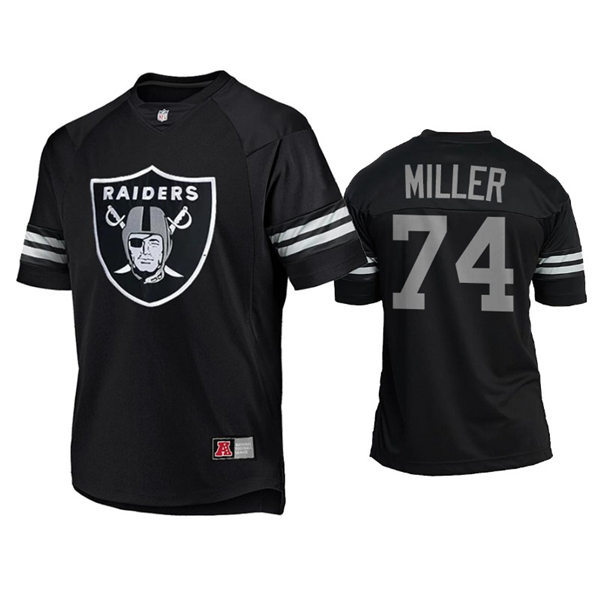 Mens Las Vegas Raiders #74 Kolton Miller Nike 2021 Black Team Logo Icon Jersey