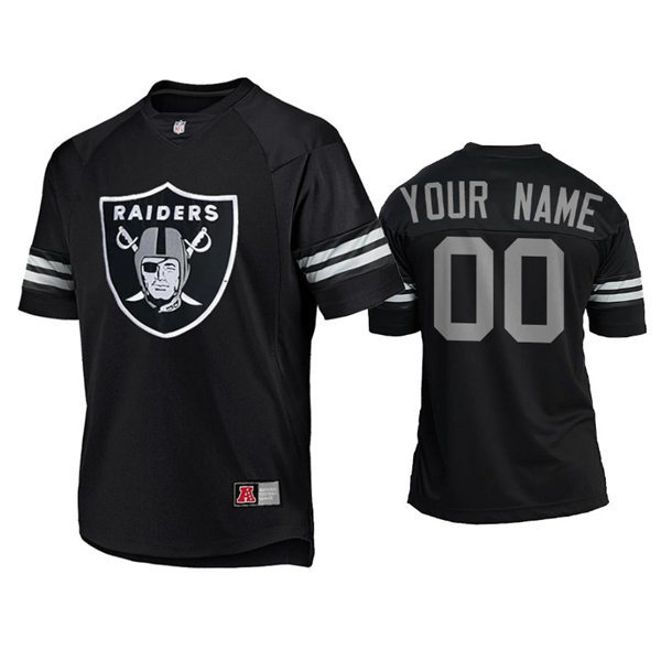 Mens Las Vegas Raiders Custom  Nike 2021 Black Team Logo Icon Jersey