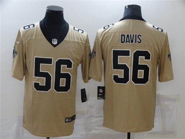 Mens New Orleans Saints #56 Demario Davis Nike Gold Inverted Legend Jersey