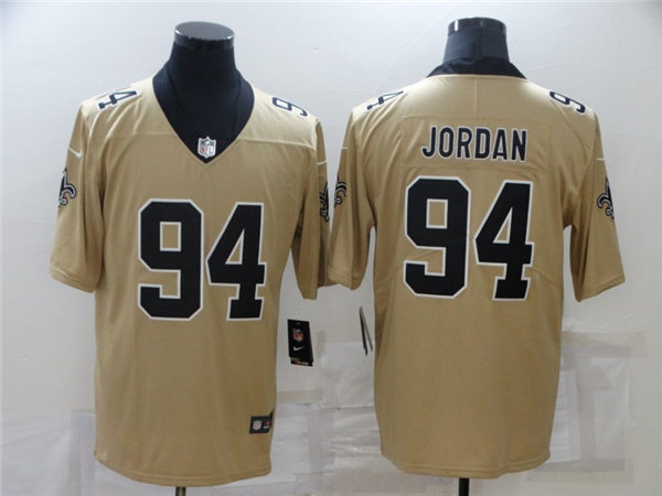 Mens New Orleans Saints #94 Cameron Jordan Nike Gold Inverted Legend Jersey
