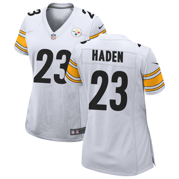 Womens Pittsburgh Steelers #23 Joe Haden Nike White Limited Jersey