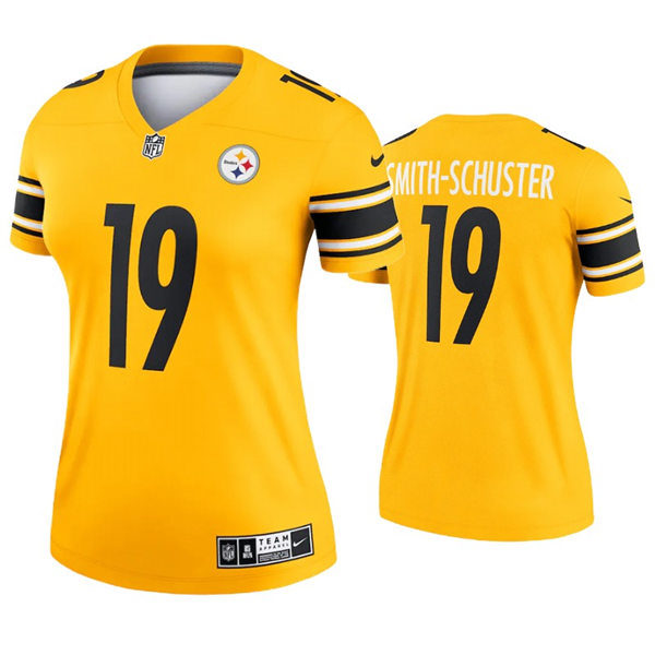 Womens Pittsburgh Steelers #19 JuJu Smith-Schuster Nike Gold Inverted Legend Jersey