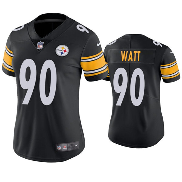 Womens Pittsburgh Steelers #90 T.J. Watt Nike Black Limited Jersey
