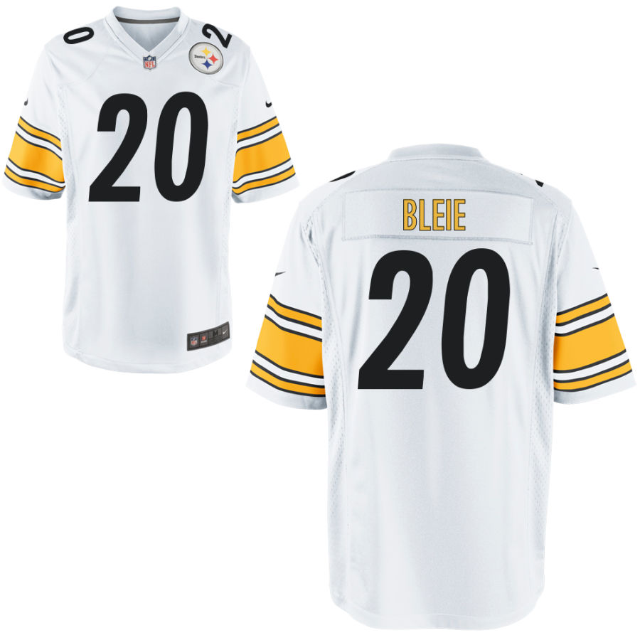 Mens Pittsburgh Steelers Retired Player #20 Rocky Bleie Nike White Vapor Limited Jersey