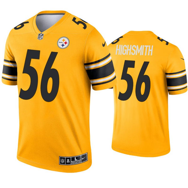 Mens Pittsburgh Steelers #56 Alex Highsmith Nike Gold Inverted Vapor Limited Jersey