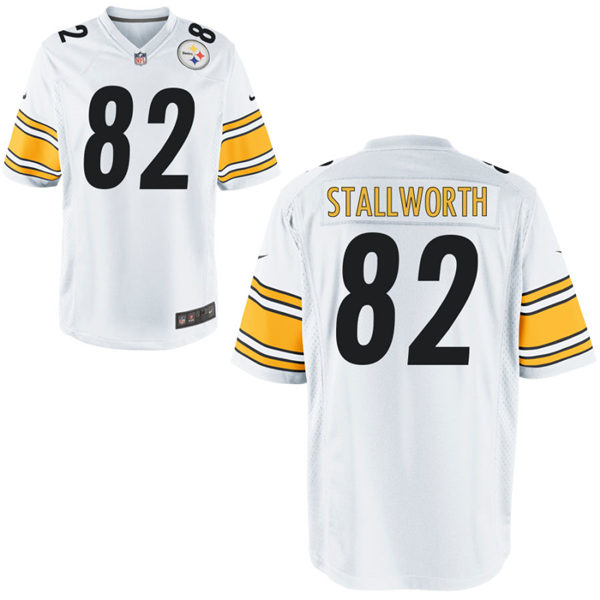 Mens Pittsburgh Steelers Retired Player #82 John Stallworth Nike White Vapor Limited Jersey