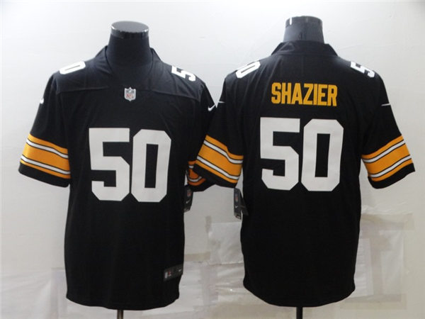 Mens Pittsburgh Steelers Retired Player #50 Ryan Shazier Nike Black Big Number Alternate Limited Jersey 