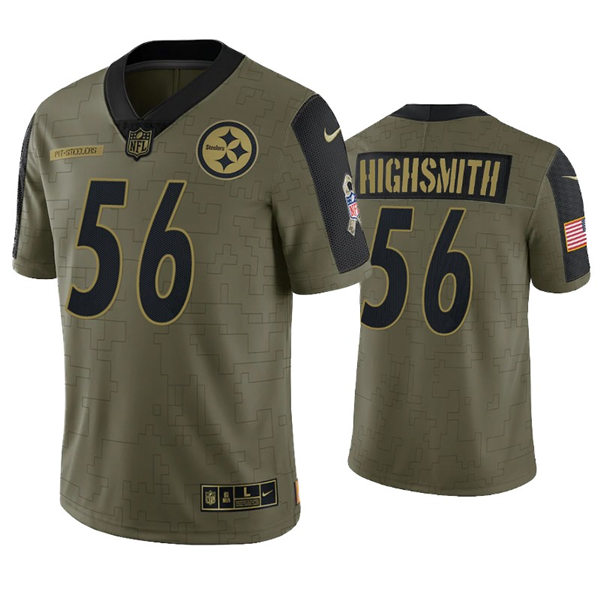 Mens Pittsburgh Steelers #56 Alex Highsmith Nike Olive 2021 Salute To Service Limited Jersey