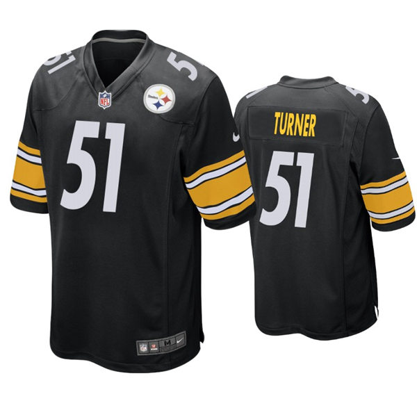 Mens Pittsburgh Steelers #51 Trai Turner Nike Black Vapor Limited Jersey