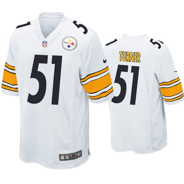 Mens Pittsburgh Steelers #51 Trai Turner Nike White Vapor Limited Jersey