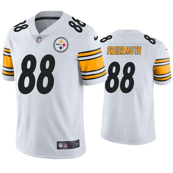 Mens Pittsburgh Steelers #88 Pat Freiermuth Nike White Vapor Limited Jersey
