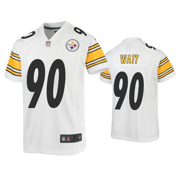 Youth Pittsburgh Steelers #90 T.J. Watt Nike White Limited Jersey