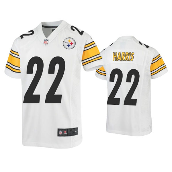 Youth Pittsburgh Steelers #22 Najee Harris Nike White Limited Jersey