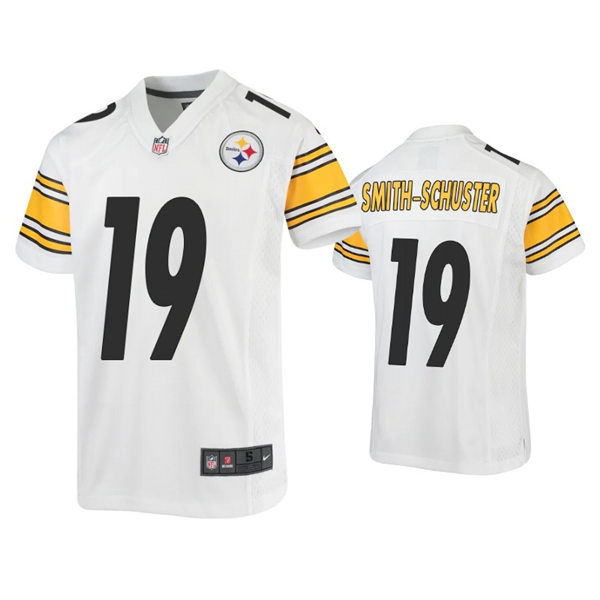 Youth Pittsburgh Steelers #19 JuJu Smith-Schuster Nike White Limited Jersey