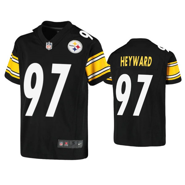 Youth Pittsburgh Steelers #97 Cameron Heyward Nike Black Limited Jersey