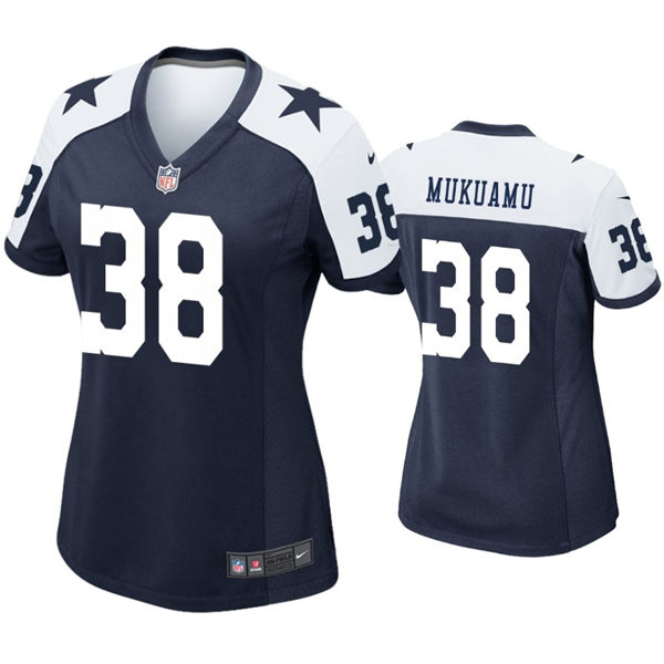 Womens Dallas Cowboys #38 Israel MukuamuNike Navy Team Color Limited Jersey