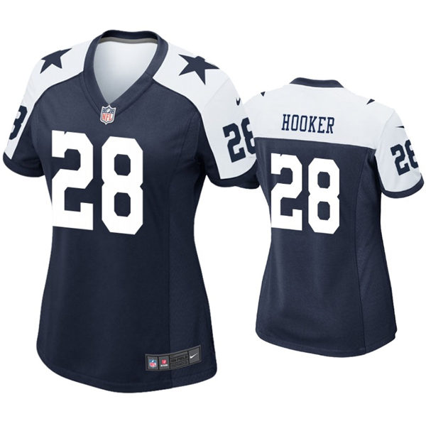 Womens Dallas Cowboys #28 Malik Hooker Nike Navy Alternate Limited Jersey