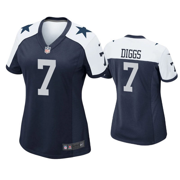 Womens Dallas Cowboys #7 Trevon Diggs Nike Navy Alternate Limited Jersey