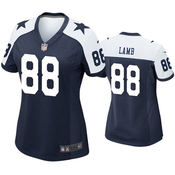Womens Dallas Cowboys #88 CeeDee Lamb Nike Navy Alternate Limited Jersey