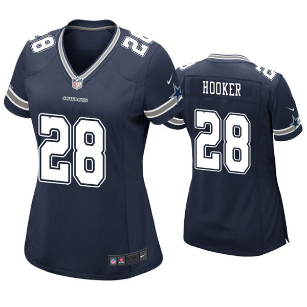 Womens Dallas Cowboys #28 Malik Hooker Nike Navy Team Color Limited Jersey