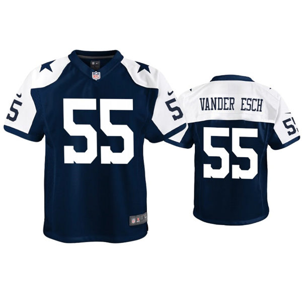 Youth Dallas Cowboys #55 Leighton Vander Esch Nike Navy Alternate Limited Jersey