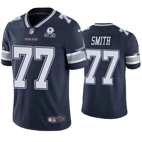 Mens Dallas Cowboys #77 Tyron Smith Nike Navy Team Color Untouchable Limited Jersey