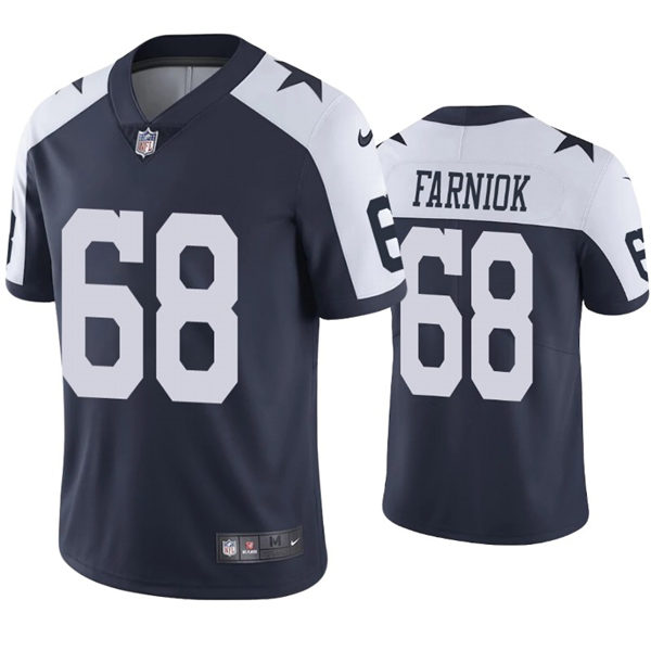 Mens Dallas Cowboys #68 Matt Farniok Nike Navy Alternate Vapor Limited Jersey