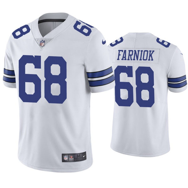 Mens Dallas Cowboys #68 Matt Farniok Nike White Vapor Limited Jersey