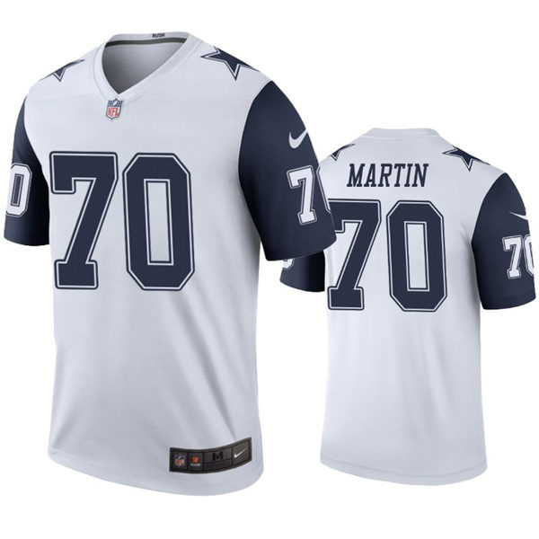 Mens Dallas Cowboys #70 Zack Martin Nike White Color Rush Legend Player Jersey