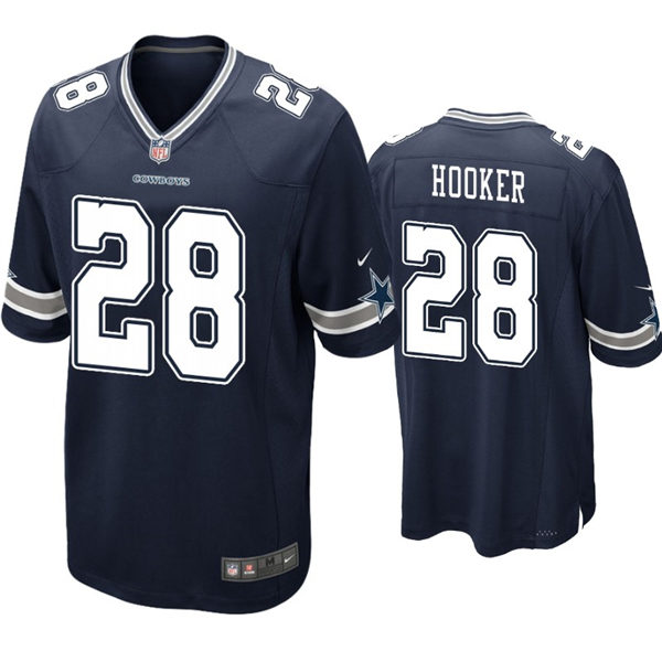 Mens Dallas Cowboys #28 Malik Hooker Nike Navy Team Color Untouchable Limited Jersey
