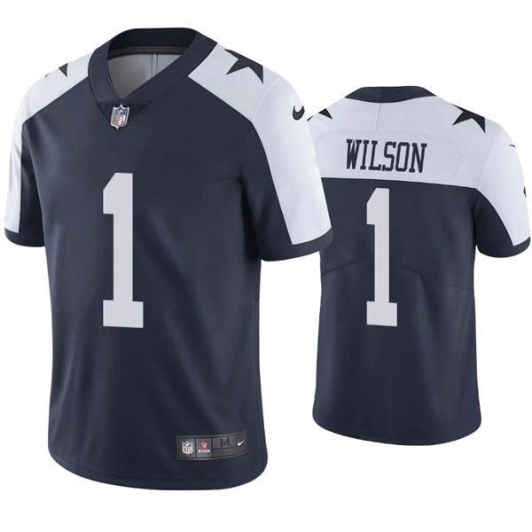Mens Dallas Cowboys #1 Cedrick Wilson Jr. Nike Navy Alternate Vapor Limited Jersey