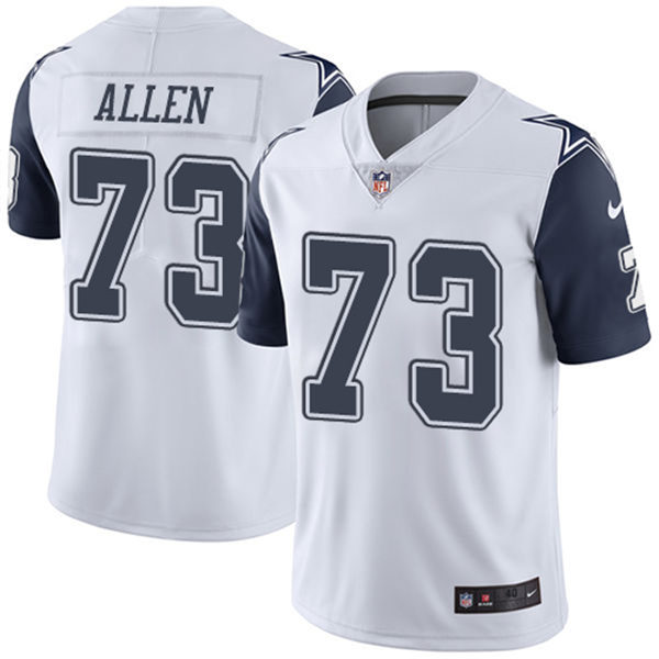 Mens Dallas Cowboys Retired Player #73 Larry Allen Nike White Color Rush Legend Player Jersey