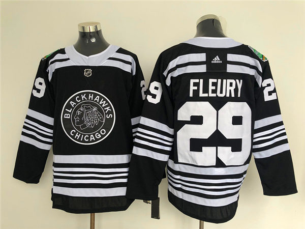 Mens Chicago Blackhawks #29 Marc-Andre Fleury Adidas 2019 NHL Winter Classic Jersey
