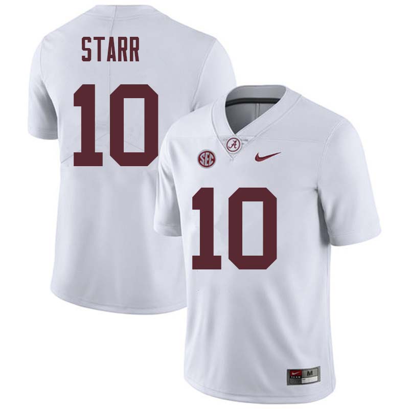Mens Alabama Crimson Tide #10 Bart Starr Nike White College Football Game Jersey