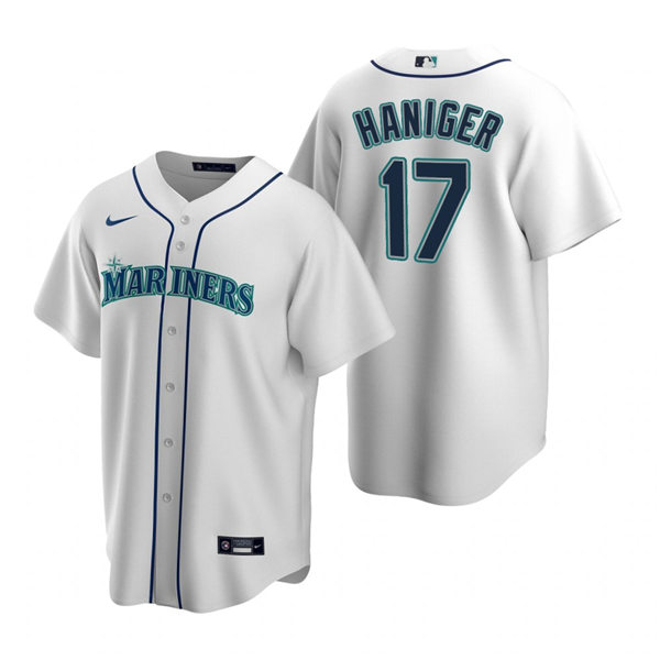 Mens Seattle Mariners #17 Mitch Haniger Nike White Home Cool Base Jersey