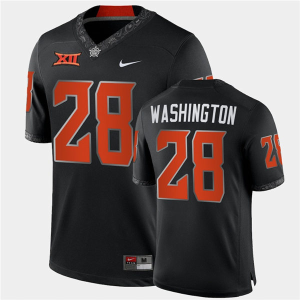 Mens Oklahoma State Cowboys #28 James Washington Nike Black College Football Jersey