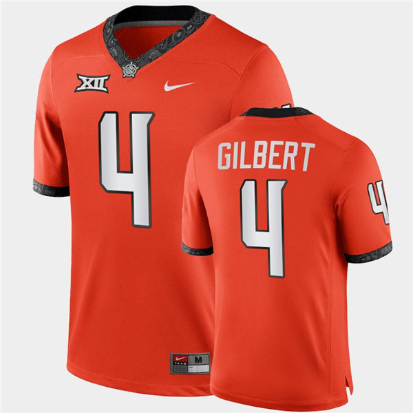 Mens Oklahoma State Cowboys #4 Justin Gilbert Nike Orange College Football Jersey