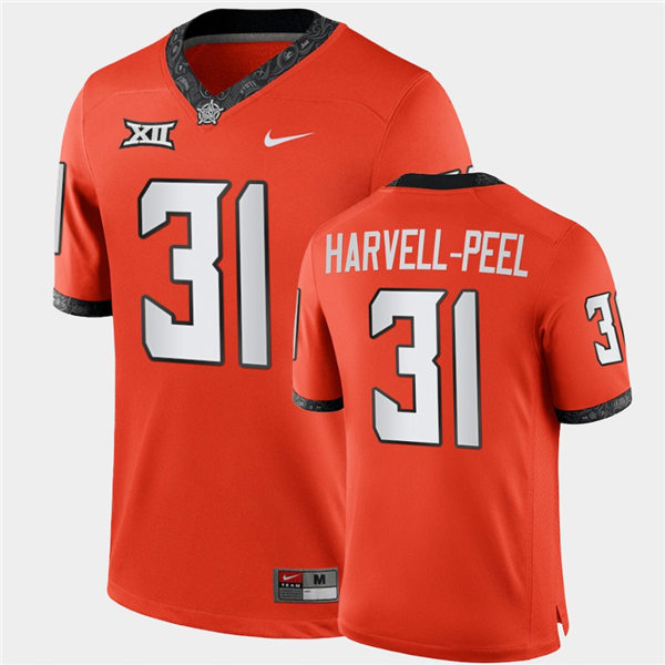 Mens Oklahoma State Cowboys #31 Kolby Harvell-Peel Nike Orange College Football Jersey