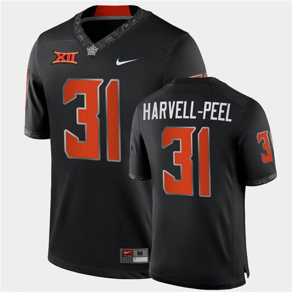 Mens Oklahoma State Cowboys #31 Kolby Harvell-Peel Nike Black College Football Jersey