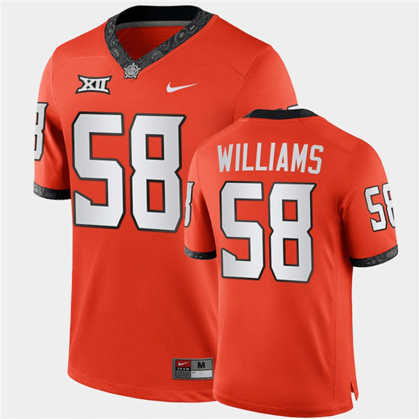 Mens Oklahoma State Cowboys #58 Kevin Williams Nike Orange College Football Jersey