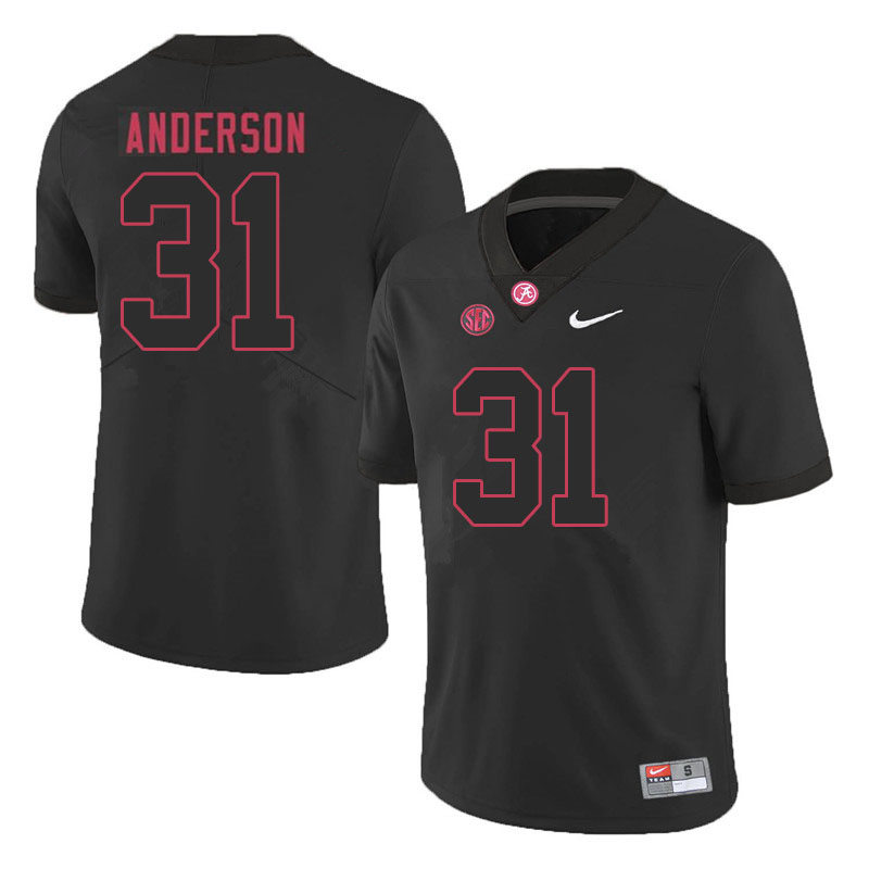 Men's Alabama Crimson Tide #31 Will Anderson Jr. Limited Nike Blackout College Game Football Jersey