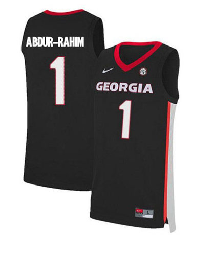 Mens Youth Georgia Bulldogs #1 Jabri Abdur-Rahim Nike Black College Basketball Jersey