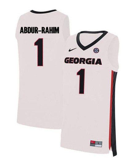 Mens Youth Georgia Bulldogs #1 Jabri Abdur-Rahim Nike White College Basketball Jersey