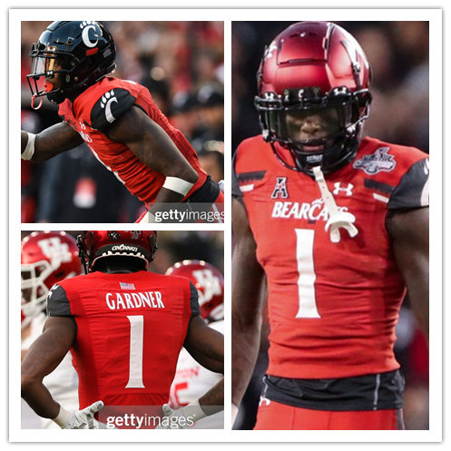 Mens Cincinnati Bearcats #1 Ahmad Sauce Gardner Under Armour Red College Football Game Jersey